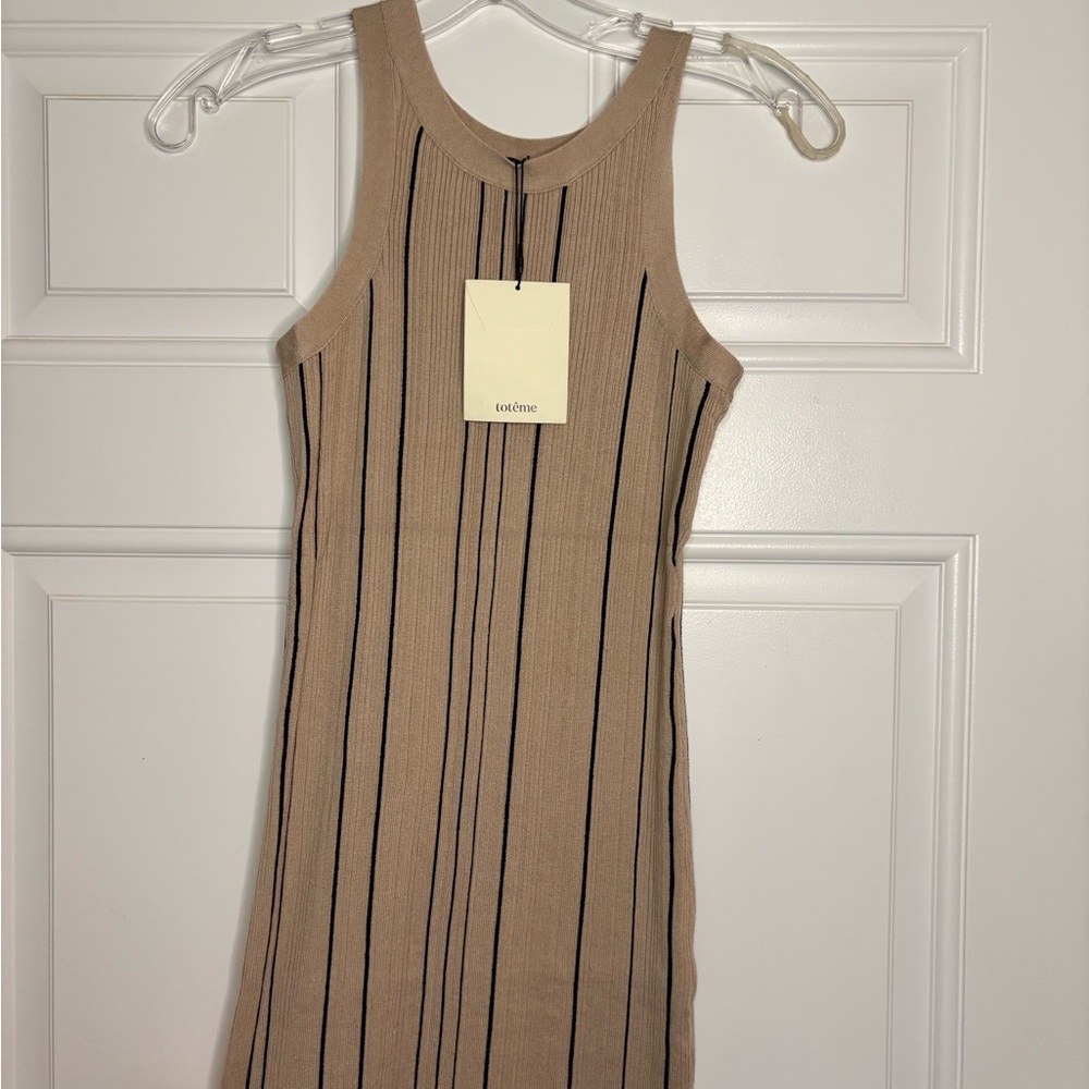 Toteme Braided-Trim Cable-Knit Dress